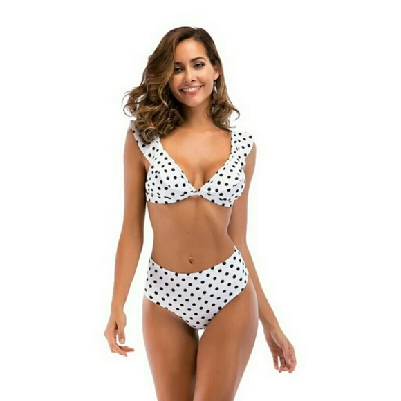 🌸 Ruffled Polka Dot High Waist Bikini - Picture 4 of 4